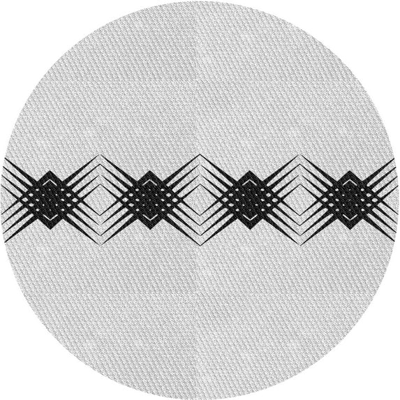 Ahgly Company Indoor Square Patterned Platinum Gray Area Rugs, 3' Square