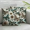thumbnail image 3 of Nawypu Flying Butterflies Rectangle Pillow Covers Blue Yellow Brown Rustic Floral Garden Summer Decorative Throw Pillow Cover Rectangle Cushion Covers for Men Women, 3 of 5