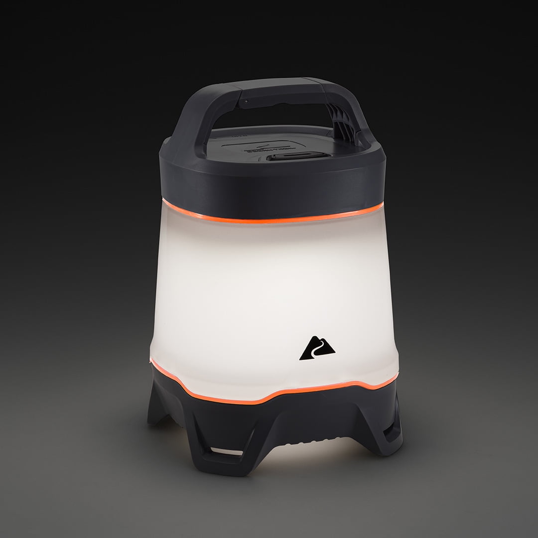 Ozark Trail 1500 Lumen LED Camping Lantern – Long-Lasting 300-Hour Runtime, Water-Resistant, Orange/Gray