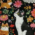 thumbnail image 5 of Patifu Cat Dog Flowers Chic Modern Bathroom Decor Shower Curtain Set with Hooks 36"x72, 5 of 7
