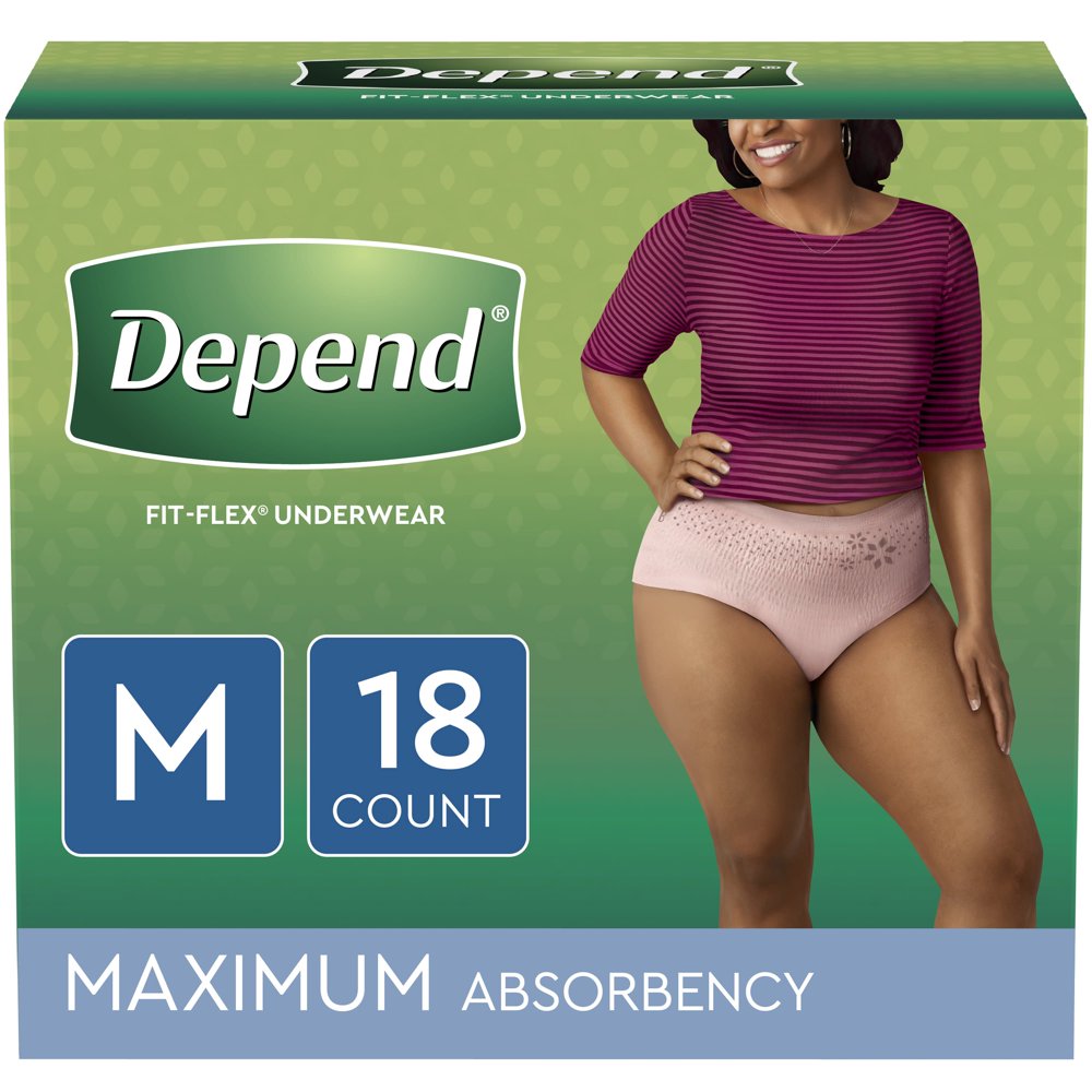 Depend FitFlex Incontinence Underwear for Women, Maximum Absorbency