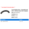 thumbnail image 2 of Lower Radiator Hose - Compatible with 2015 - 2018 Kia Forte5 2.0L 4-Cylinder 2016 2017, 2 of 2