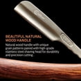 thumbnail image 4 of Caliber Pro Straight Razor H1, 6.5 inch Wood Handle, Stainless Steel Blade, Barber Scraper, 4 of 8