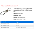 thumbnail image 2 of Air Conditioning Accessory Drive Belt - Compatible with 1984 - 1989 Porsche 911 1985 1986 1987 1988, 2 of 2