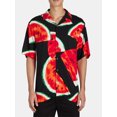 thumbnail image 4 of No Boundaries Men's Print Button Up Shirt with Short Sleeves, Sizes XS-3XL, 4 of 5