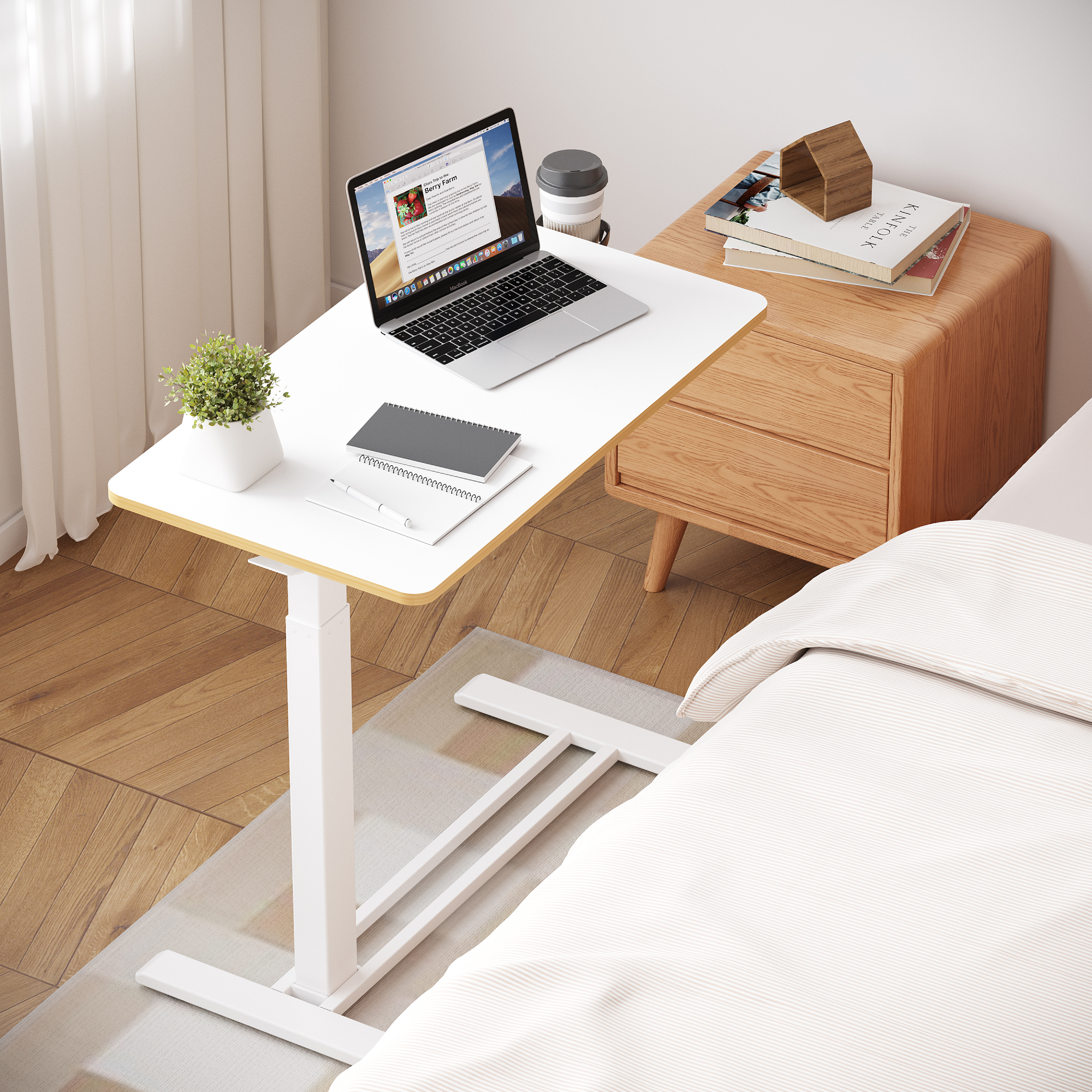 ACTIVESIT 32x18" Adjustable Overbed Table with Wheels photo 7