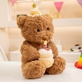 thumbnail image 4 of Birthday Cake Teddy Bear Plush Toy - 16" Cute Stuffed Animal with Cake & Boba Tea, Ultra-Soft Gift for Kids, 4 of 6