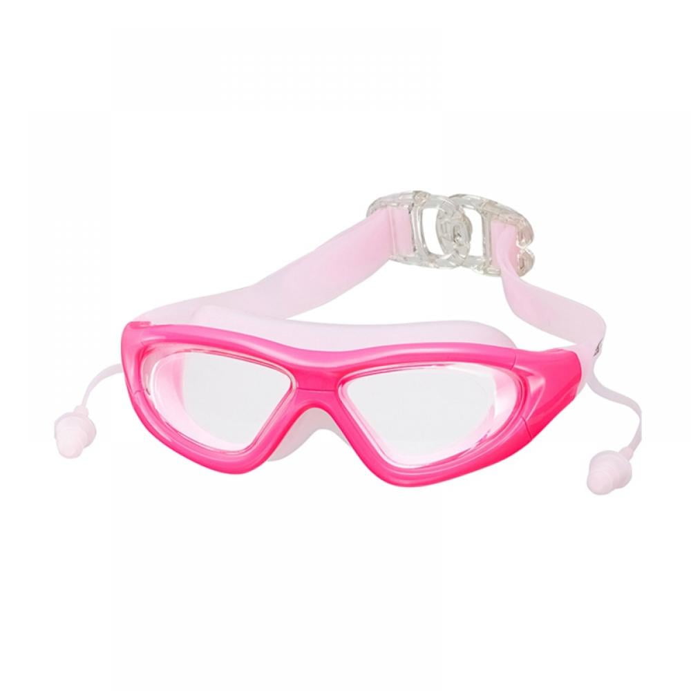 Swim Goggles with Ear Plugs for Men & Women Anti Fog Lenses