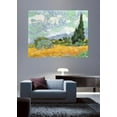 thumbnail image 2 of Wallhogs Van Gogh Wheatfield with Cypresses (1889) Poster Wall Mural, 2 of 2