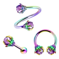 OUFER 3PCS Cartilage Earrings 316L Surgical Steel Mixed Earrings with Dragon Claw Twist Helix Earring Ear Body Piercing Jewelry Tragus Earring