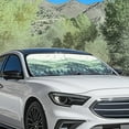 thumbnail image 5 of Jeiento Forest Print Car Sun Shade for Windshield Foldable 2-Piece Car Sunshades Auto Sun Heat and UV Rays Blocker Soft Interior Accessories for Sun Heat Universal Vehicle Accessories, 5 of 7
