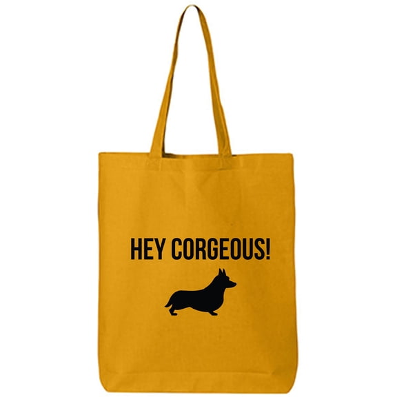 Hey Corgeous! Cotton Canvas Tote Bag