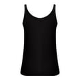 thumbnail image 5 of Camisole for Women Scoop Neck Racerback Workout Blouses Soft Comfy Ribbed Tank Tops Sleeveless Slim Fitted Cami Shirt, 5 of 7