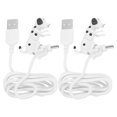 thumbnail image 1 of Miangastore Smartphone USB Cable Chargers White 2Pcs 1.8In X 1.8In X 0.8In, 1 of 8
