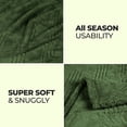 thumbnail image 4 of BNM Fleece Diamond Fluffy Blanket, Throw XL, Green, 4 of 7