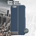 thumbnail image 2 of iPhone 6 6S Belt Clip Case, Encased (SlimShield Series) Hybrid Cover w/ Secure-fit Holster (Deep Blue), 2 of 6