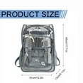 thumbnail image 3 of Sacs à Dos Transparents en Plastique avec Dessus Rabattable, Sac à Dos Transparent en PVC Conforme aux Normes de Stade avec Bretelles Renforcées, Grande Capacité, 3 of 6