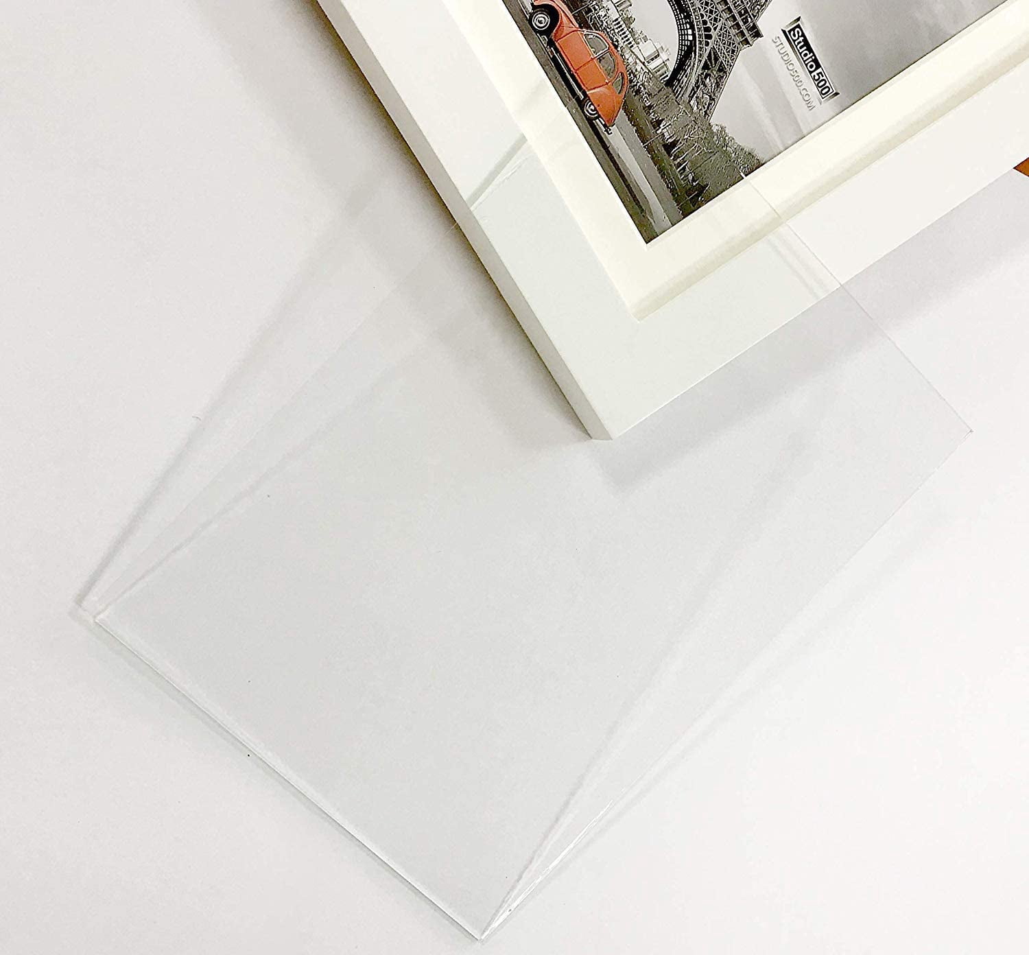 Studio 500 Luxury Collection Gallery 1-Opening 12" x 18" Matted to 11" x 17" Wood Brushed White Poster Frames, 4 Count