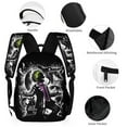 thumbnail image 3 of Beetlejuice 3 Piece Backpack Set School Bag Combination Travel Daypack Set, 3 of 8