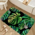 thumbnail image 3 of 1pc Monstera leaves Absorbent Non-Slip Bathroom Thickened Flannel Rug Decor,Soft,Quick Drying,Suitable For Indoor/outdoor Use,Bathrooms,Bedrooms,Kitchens,Terrace,Laundry Rooms,16"x24", 3 of 9