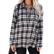 thumbnail image 1 of Blusa Cuello vuelto Tapeta Cordón delantero Casual Rejilla suelta Tops para mujer Negro S, 1 of 6