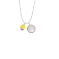 thumbnail image 2 of Delight Jewelry Silvertone Yellow Softball with Stitching Spinner To the World You are a Mother Locket Necklace, 2 of 4