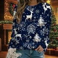 thumbnail image 2 of WXLWZYWL Women's Ugly Christmas Sweatshirt Crewneck Funny Graphic Printed Buffalo Plaid Reindeer Shirts Xmas Pullover Top, 2 of 5