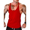 thumbnail image 1 of FAROOT Men's Workout Tank Tops Contrast Color Muscle Shirt Training Bodybuilding Fitness Gym Tops, 1 of 3