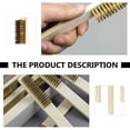 thumbnail image 2 of FUEENIRVA Copper Wire Brush Khaki Wood Handle for Dust and Rust Removal 12Pcs, 2 of 6
