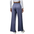thumbnail image 4 of ShomPort Wide Leg Pants for Women Work Business Casual High Waisted Dress Pants Baggy Straight Trousers Office, 4 of 9