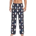 thumbnail image 2 of Picia Llamas 1 Mens Soft Woven Cotton Elastic Waistband Sleep Pajama Pant Lounge Sleep Pant With Pockets And Drawstring-X-Large, 2 of 9
