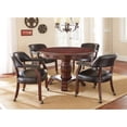 thumbnail image 4 of Steve Silver Company Tournament Traditional Wood Black Arm Chair with Casters, 4 of 6
