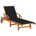 thumbnail image 1 of vidaXL Garden Sun Lounger with Cushion Solid Acacia Wood, 1 of 5