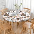 thumbnail image 3 of Halloween Decoration Pattern Round Fitted Tablecloth with Elastic Edge,Dining Table Cover Waterproof,Outdoor Round Tablecloth for Camping,Dining,Indoor and Outdoor, 3 of 7