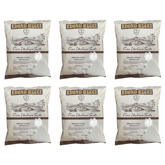 Edono Rucci English Toffee Cappuccino Mix, 6/2 lbs Bags