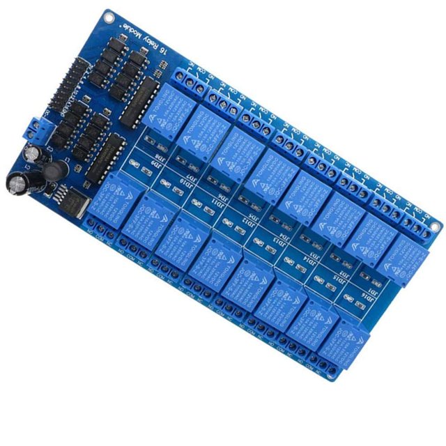 ACEIRMC 12V 16-Channel Relay Interface Board Module Optocoupler LED LM2576 Power for Arduino DIY Kit PiC ARM AVR