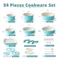 thumbnail image 2 of Juego de utensilios de cocina SENSARTE de 24 piezas, cerámica antiadherente, apto para inducción, 2 of 7