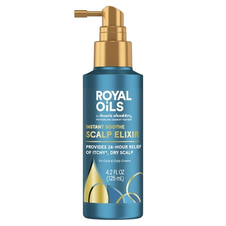 Head & Shoulders Royal Oils Instant Soothe Scalp Elixir Treatment, 4.2 fl oz, for Dry Scalp