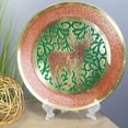 thumbnail image 2 of Natural Geo Staring Deer Decorative Brass Accent Plate, 2 of 4