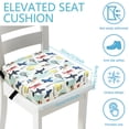thumbnail image 6 of Dznils Toddler Booster Seat for Dining Table, with Safety Buckles, Non-Slip Bottom, White Airplane, 6 of 13