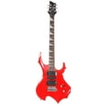thumbnail image 3 of Tcbosik 39" Electric Guitar Kit for Beginner, Flame Design Guitar with Amp, Bag, Strap, Pick, Tremolo Arm and Wrench Tool, Red, 3 of 8