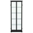 thumbnail image 5 of Aero 5-shelf Display Curio Cabinet with LED Lighting Black, 5 of 15