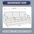 thumbnail image 4 of Stretch T-Cushion Cover with 3 Individual T-Cushion Covers (Sofa, Navy), 4 of 6