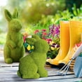 thumbnail image 4 of Easter Decorations Savings Chmadoxn Flocking Rabbit Easter Themed Resin Garden Ornament, Suitable for Lawn Gardening and Yard Decoration of Cute Rabbit Statues （6.3×5.1 in）, 4 of 4
