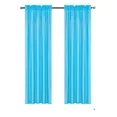 thumbnail image 2 of Gorgeous Home Linen Elegant 2-Piece MR2 Turquoise Curtain Set Semi-Sheer Window Treatment Size 54" wide X 63" length each panel, 2 of 5