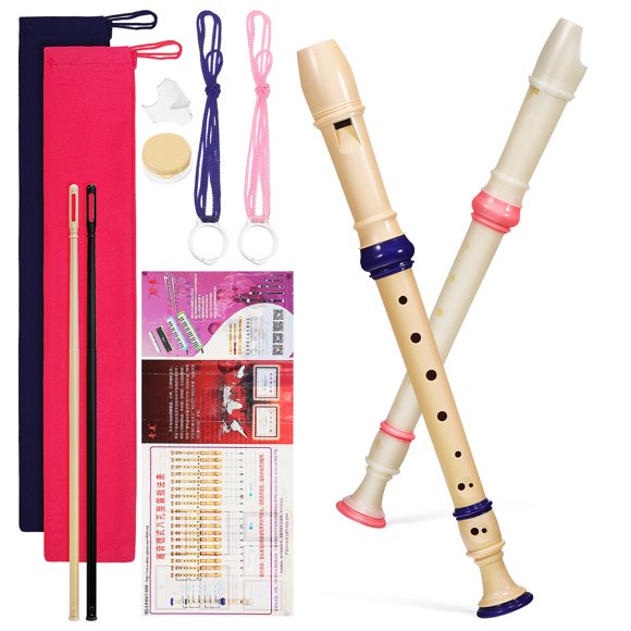 2 Pcs Recorder Flute Soprano Recorder 8 Holes Recorder Musical Instrument For Beginners