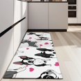 thumbnail image 4 of Pug and Love Heart Kitchen Rug Mat,Kitchen Runner Rugs Non Skid Washable,Decorative Kitchen Floor Mats for Kitchen,Sink,Laundry,17"X47", 4 of 5