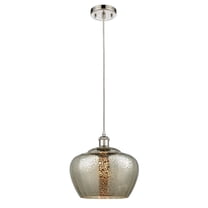 516-1P-PN-G96-L-Innovations Lighting-Fenton - 1 Light Cord Hung Mini Pendant In Industrial Style-11 Inches Tall and 11 Inches Wide-Polished Nickel