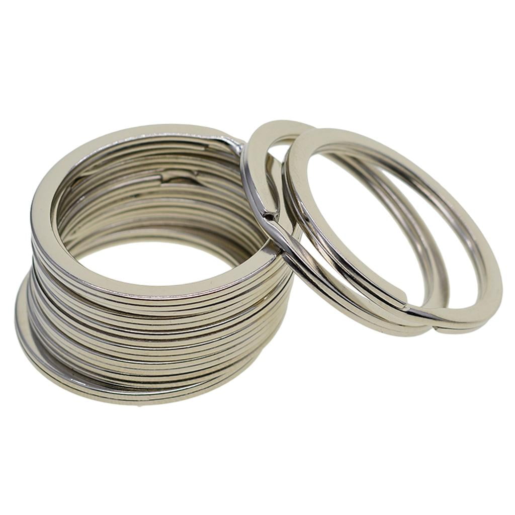 Milageto 5x Various Split Key Rings Keys Chain Bag Charms Clasp Flat Round Circle Clip 1 5 Pcs