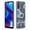 Blue, variant on TECH CIRCLE For Moto G60 Case,360 Rotatable Flower Pattern Shiny Ring Holder Kickstand Soft TPU Girls Women Case Shockproof Protective Phone Case for Motorola Moto G60 6.8" 2021,Pink